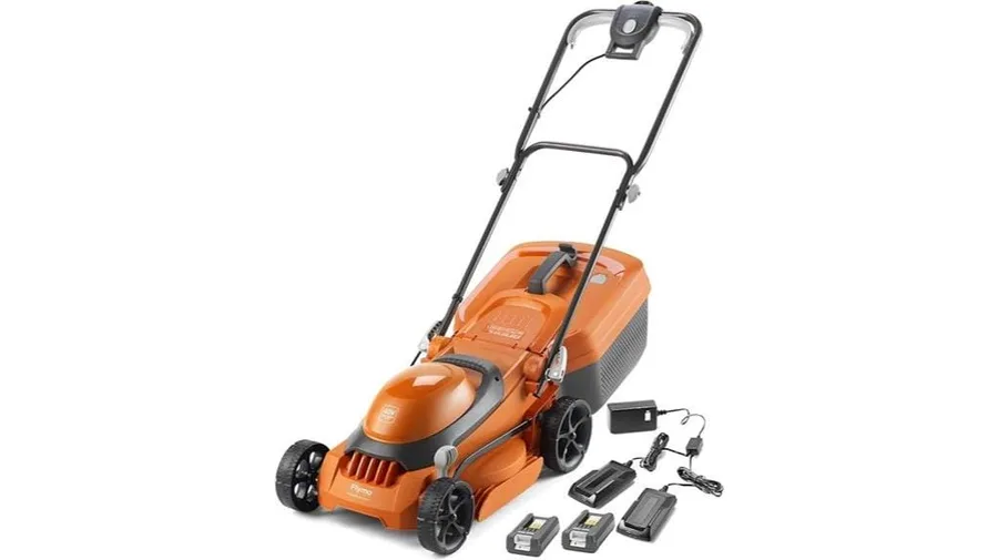 Gtech CLM 2.0 cordless lawn mower on a UK garden